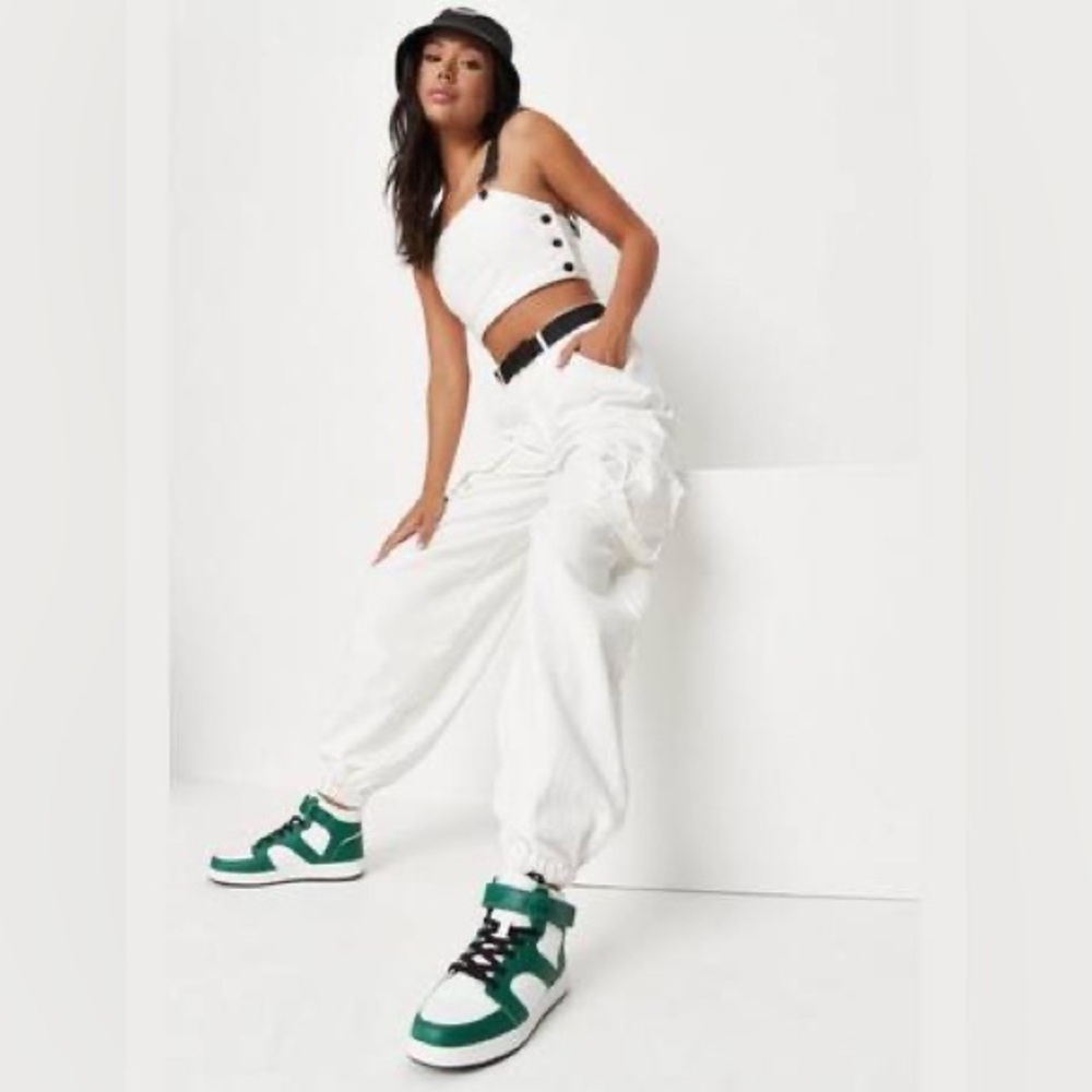 Missguided White Co Ord Denim Set